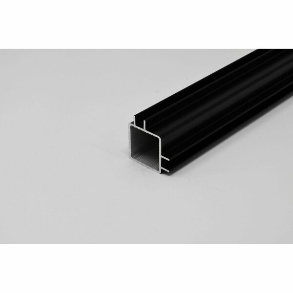 Eztube 2-Way Captive Fin Extrusion for 1/4in Panel Panel  Black, 60in L x 1in W x 1in H 100-260 BK 5